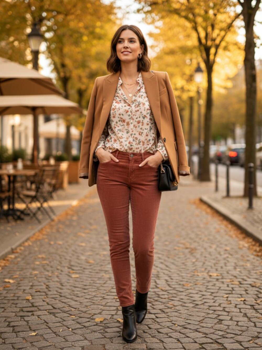 Warm! LOFT Modern Skinny Corduroy Pants in Rust (Size 6 / 28)